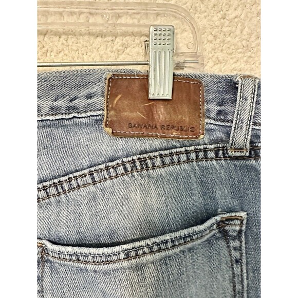 VTG Banana Republic Mens Jean 34X34 Straight Leg Blue Cotton Faded Pockets Denim - Picture 16 of 16